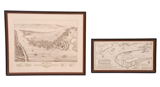 2 Maps of 19th C Nova Scotia, Annapolis Royal