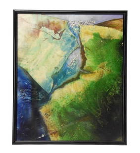 F. Ronald Fowler Sandbar Series III Oil Painting: F. Ronald Fowler Sandbar Series III Oil on Board Painting. Signed lower left corner. Measures 16 inches x 19 inches.
