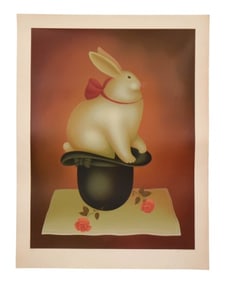 Igor Galanin Signed Numbered Serigraph of Rabbit
