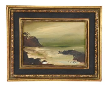 V. Georges Franz Signed Oil Painting Sea Scape