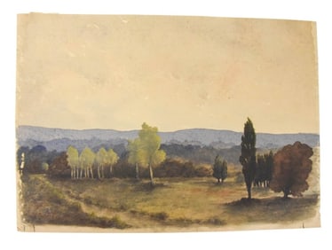 Esmond Egerton Hine Landscape Watercolor Painting