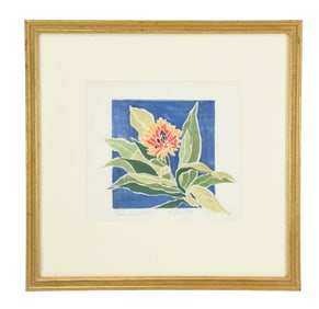 Kathi Smith Signed Calendala #7 Woodblock 1994