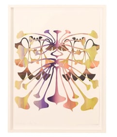 Beth Weintraub Signed Monoprint Spaceships