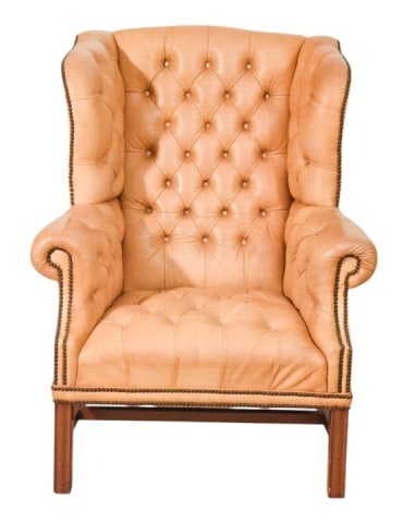 Chesterfield Tufted Leather Wingback Chair (1 of 17)