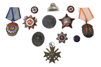 Collection Vintage Eastern European Military Pins