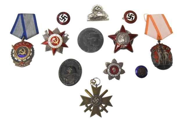 Collection Vintage Eastern European Military Pins (1 of 13)