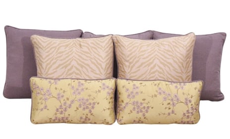 7 Custom Made Down Dilled Lavender Throw Pillows
