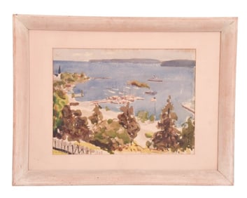 Don Louis Ruf SIgned Watercolor Painting Mackinac
