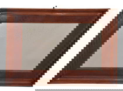 Antique Flame Mahogany Ogee Mirror: Antique Flame Mahogany Ogee Mirror. Measures 21 inches x 29 inches x 2 inches.