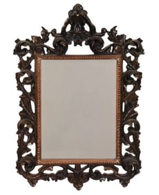 Bombay Company Gilt & Black Italian Painted Mirror