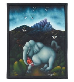 Bruno Chrysler Oil Painting on Masonite 1999