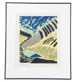 Jessie Nebraska Gifford Woodblock Print 1988