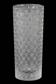 Tiffany & Co. Basket Weave Crystal Vase