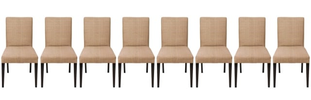Set of 8 Room & Board Upholstered Dining Chairs
