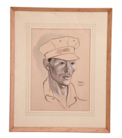 Benham Carter Dangers Signed Portrait WWII Soldier