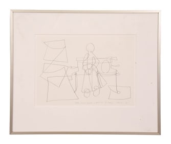 Park Bench Person Graphite on Paper 2012