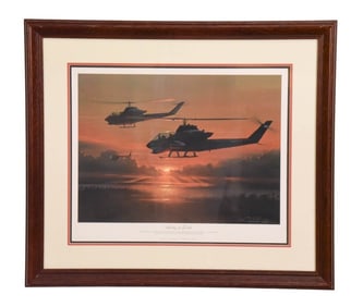 William Philips Signed Print Vietnam Helicopters