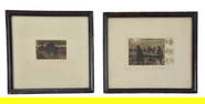 2 Georges Barriere Signed Engravings WWI Trenches