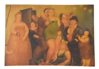 Fernando Botero Vintage Enhanced Print on Canvas