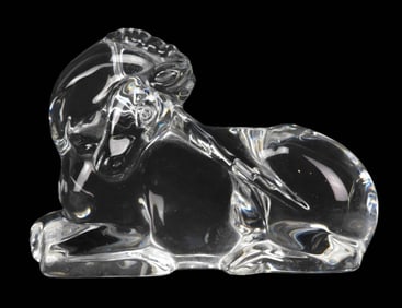 Baccarat France Crystal Unicorn Figurine