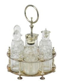 Vintage Silver Plate Condiment Set