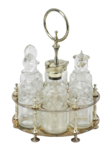 Vintage Silver Plate Condiment Set (1 of 8)