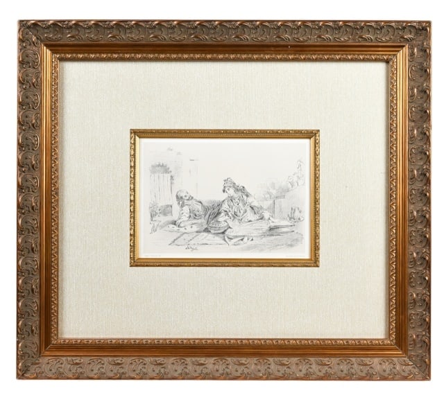 Eugene Delacroix Lithograph Titled Maures De Tange (1 of 9)