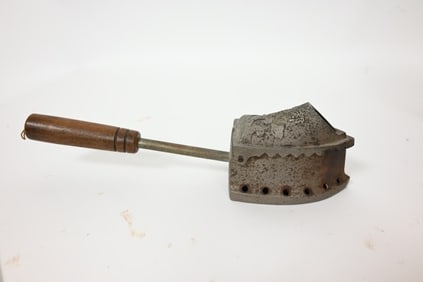 Antique Coal Cast Iron Iron & Brass Pitcher