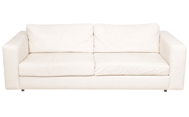 Designs Within Reach White Leather Sofa (1 of 12)