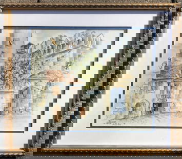 Betty Guy Signed Watercolor Painting of Paris: Betty Guy, American 1920-2016, Signed Watercolor Painting of Paris, framed. and Dated 1996. Measures 15 inches x 17 inches.