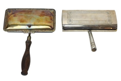 2 Vintage Silver Plated Dining Table Crumb Sweeps