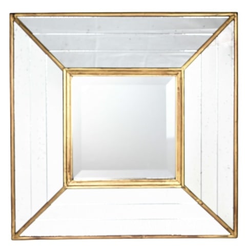 Contemporary Mirrored Cushion Beveled Wall Mirror (1 of 7)