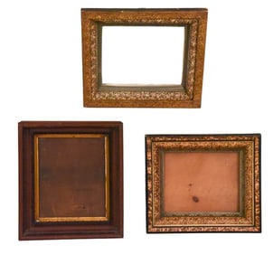 3 Antique Eastlake Carved and Painted Frames