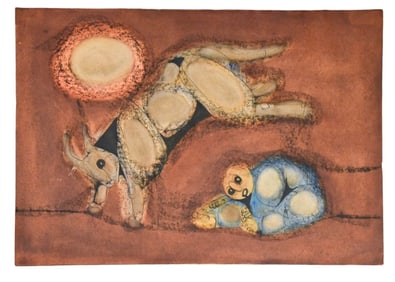 Hargreaves Ntukwana Signed Watercolor Painting