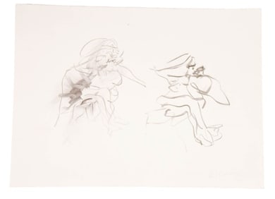 Willem De Kooning Signed Print of 2 Figures