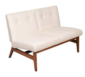 Danish Modern Teak Upholstered Armless Sofa