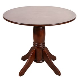Vintage Hand Carved Round Top Pedestal Table
