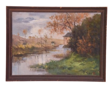 Xu Beihong Oil Painting of Chinese Landscape