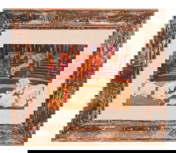 Carlo Roselli Signed Oil Painting of Circus Horses: Carlo Roselli, Italy Born 1939, Signed Oil Painting Under Glass of Early 20th Century Circus Scene with Horses. Framed measures 19 inches x 21 inches, art measures 9 inches x 11 inches.