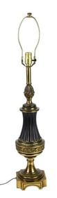 Vintage Stiffel Pineapple Enamel & Brass Lamp