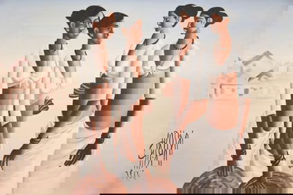 B. Prabha Untitled Four Ladies Oil on Canvas