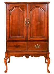 Queen Anne Style Mahogany Armoire / TV Cupboard
