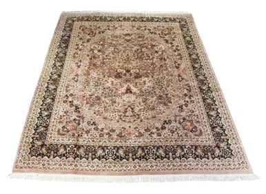 Turkish Hand Knotted Hereke Area Rug