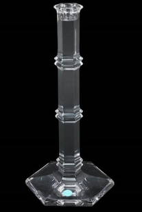 Tiffany & Co Crystal Column Form Candle Stick: Tiffany & Co Crystal Column Form Candle Stick. Measures 11 inches x 5 inches.