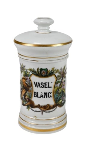 Antique Porcelain Hand Painted Apothecary Jar (1 of 6)