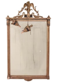 Antique French Mirror in Salvage Condition