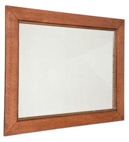 Vintage Carved Oak Mirror