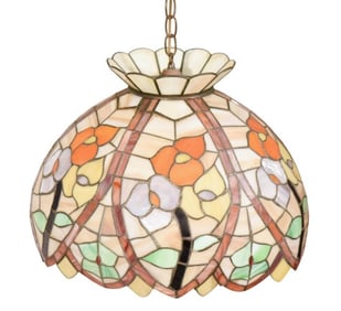 Tiffany Style Stained Glass Light Floral Pendant