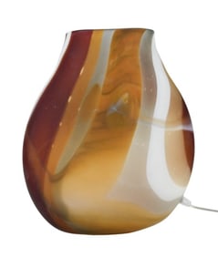 Mdina Glass Studio Art Glass Table Lamp.  Lamp has