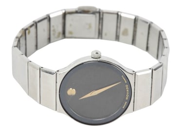 Movado Museum Ultra Thin Black Ladies Watch